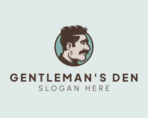 Male Dad  Barbershop  logo design