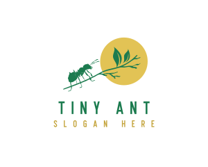 Nature Leaf Ant logo design