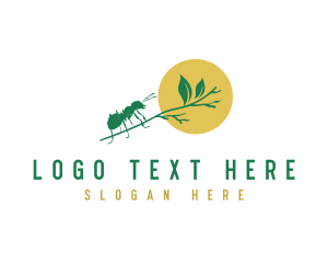 Sun - Nature Leaf Ant logo design