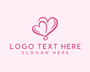 Marriage - Heart Couple Romance logo design