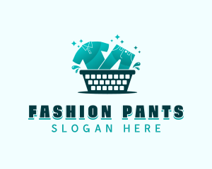 Pants - Laundry Clothes Washer logo design