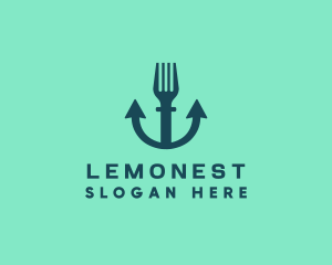 Dine - Anchor Fork Restaurant logo design