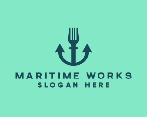 Anchor Fork Restaurant logo design