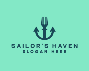 Anchor Fork Restaurant logo design