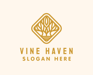 Tree Vine Plant  logo design