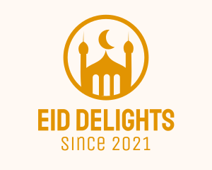 Eid - Golden Mosque Temple logo design