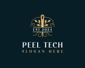 Tailoring Dressmaking Needle logo design