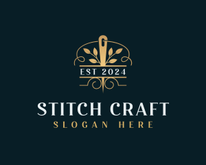 Tailoring Dressmaking Needle logo design