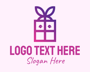 Vision - Violet Present Gift Box logo design