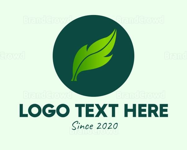 Green Organic Leaf Logo