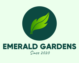 Green Organic Leaf logo design