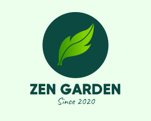 Green Organic Leaf logo design