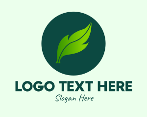 Green Organic Leaf Logo