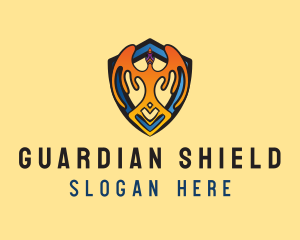 Phoenix Bird Shield logo design