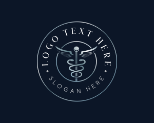 Medicinal - Caduceus Clinic Medical logo design