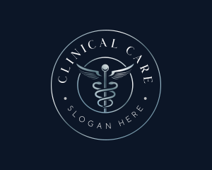 Caduceus Clinic Medical logo design