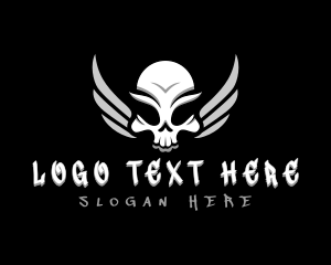 Death - Halloween Skull Gaming logo design