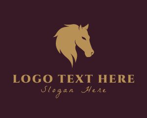 Horseback Riding - Wild Equine Horse logo design
