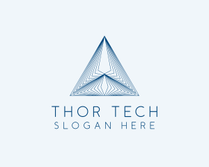 Architecture Tech Pyramid logo design