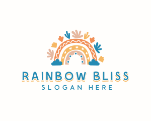 Boho Kindergarten Rainbow logo design