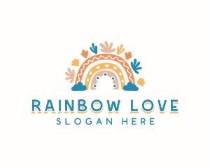 Boho Kindergarten Rainbow logo design