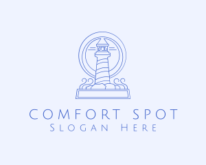 Coastal Lighthouse Tower logo design