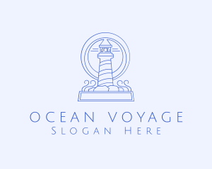 Coastal Lighthouse Tower logo design