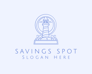 Coastal Lighthouse Tower logo design