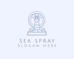 Coastal Lighthouse Tower logo design