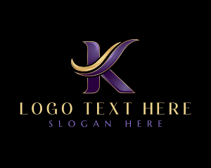 Company - Premium Wave Letter K logo design
