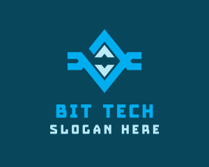 Tech Robotic Diamond  logo design