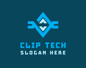 Tech Robotic Diamond  logo design