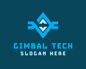 Tech Robotic Diamond  logo design