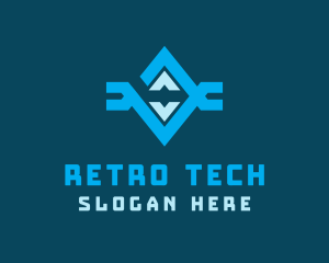 Tech Robotic Diamond  logo design