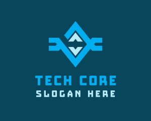 Tech Robotic Diamond  logo design