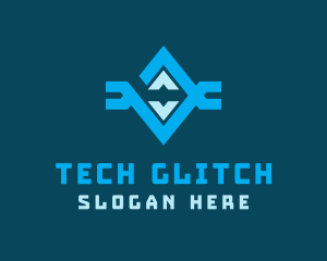 Tech Robotic Diamond  logo design