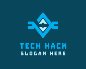 Tech Robotic Diamond  logo design