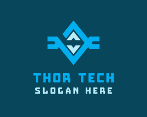 Tech Robotic Diamond  logo design