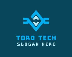 Tech Robotic Diamond  logo design