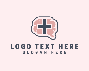 Cross - Brain Mental Health Support logo design