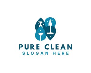 Cleaning Tools Housekeeping logo design