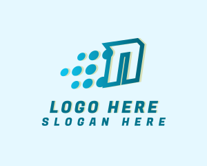 Download - Modern Tech Letter N logo design