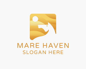Mare - Elegant Horse Sunset logo design