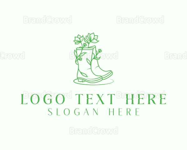 Lawn Landscaper Boots Logo