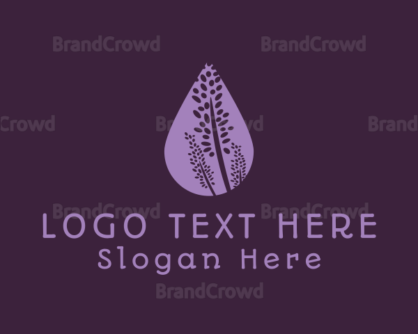 Lavender Flower Drop Logo