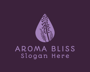 Diffuser - Lavender Flower Drop logo design