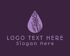 Lavender Flower Drop Logo