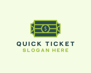 Ticket - Money Ticket Dollar logo design