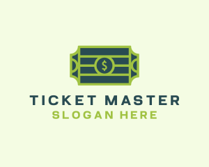 Ticket - Money Ticket Dollar logo design