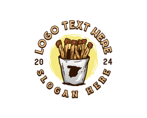 Coxinha - Fried Churros Spain logo design